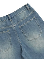 Men’s Straight-Cut Shorts with Wavy Side Patches