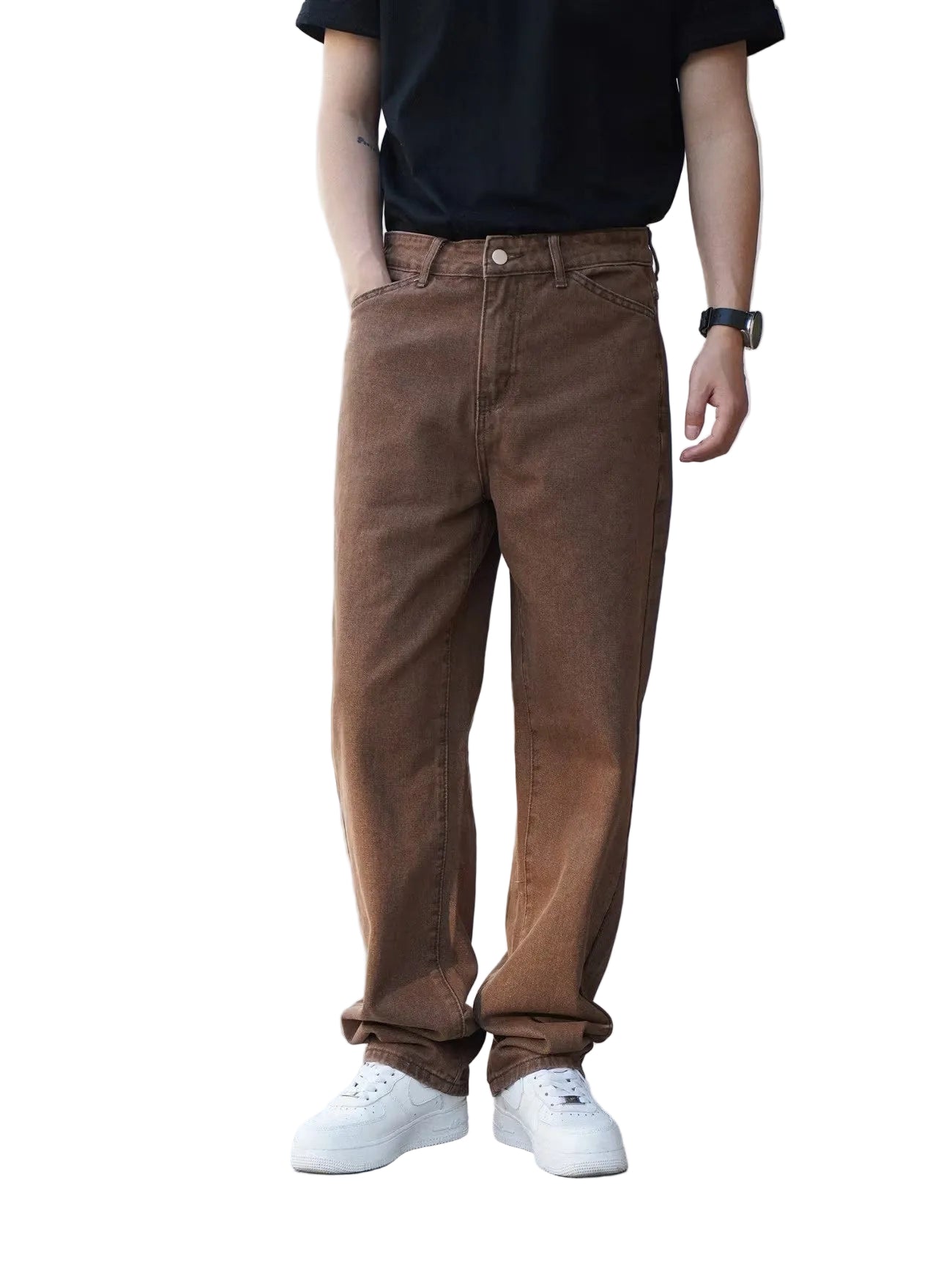 Men’s Straight-Leg Pants with Button-Fly Closure Main image