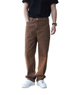 Men’s Straight-Leg Pants with Button-Fly Closure