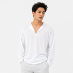 Men's Casual Drop Shoulder Long Sleeve Shirt