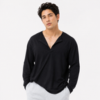 Men's Casual Drop Shoulder Long Sleeve Shirt