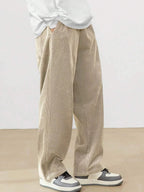 Men's Loose Fit Corduroy Straight Pants in brown — lifestyle shot