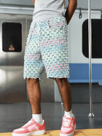Men's Shorts with Checkerboard Pattern