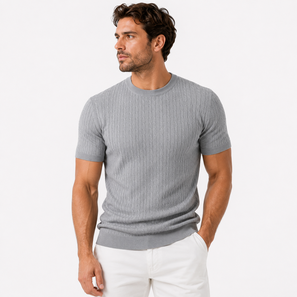 Men's Stretch Knit Crew Neck T-Shirt