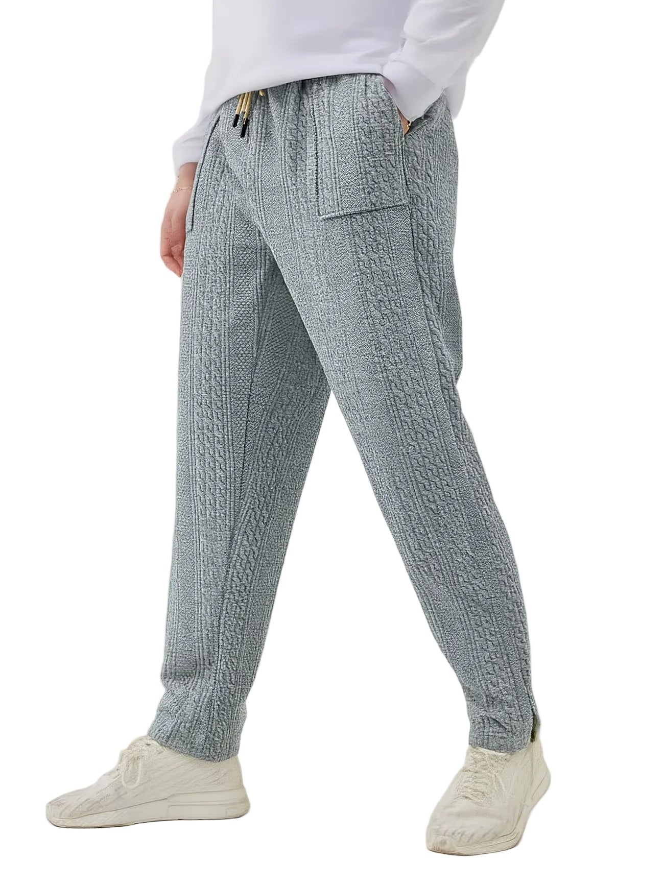Men's Textured Knit Tapered Pants Main image
