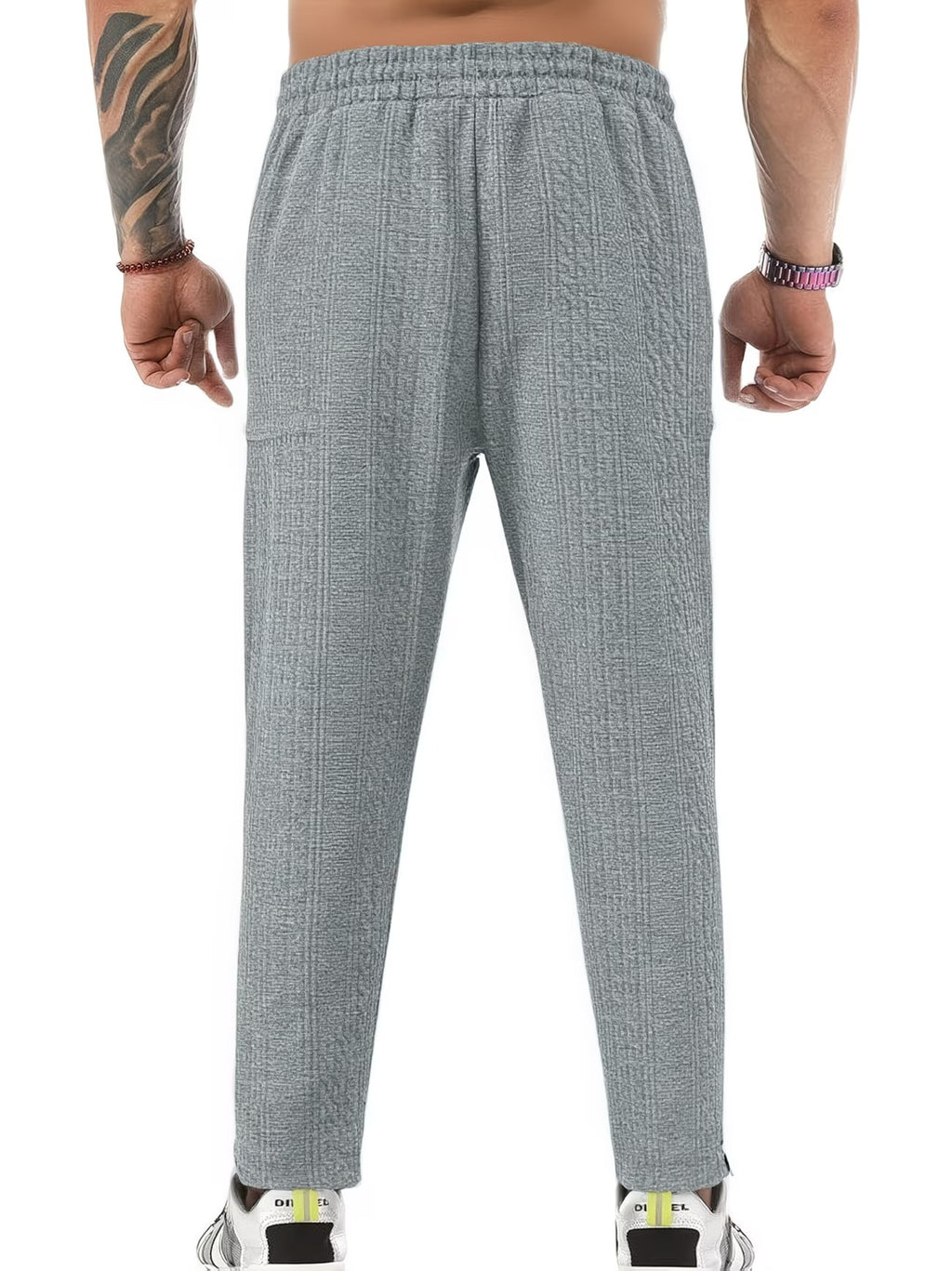 Men's Textured Knit Tapered Pants