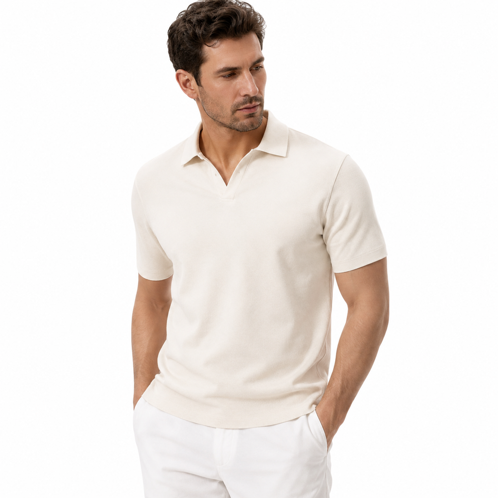 Men's Smooth Texture Short Sleeve Polo