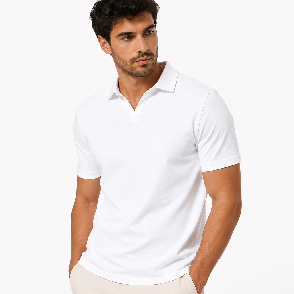 Men's Smooth Texture Short Sleeve Polo