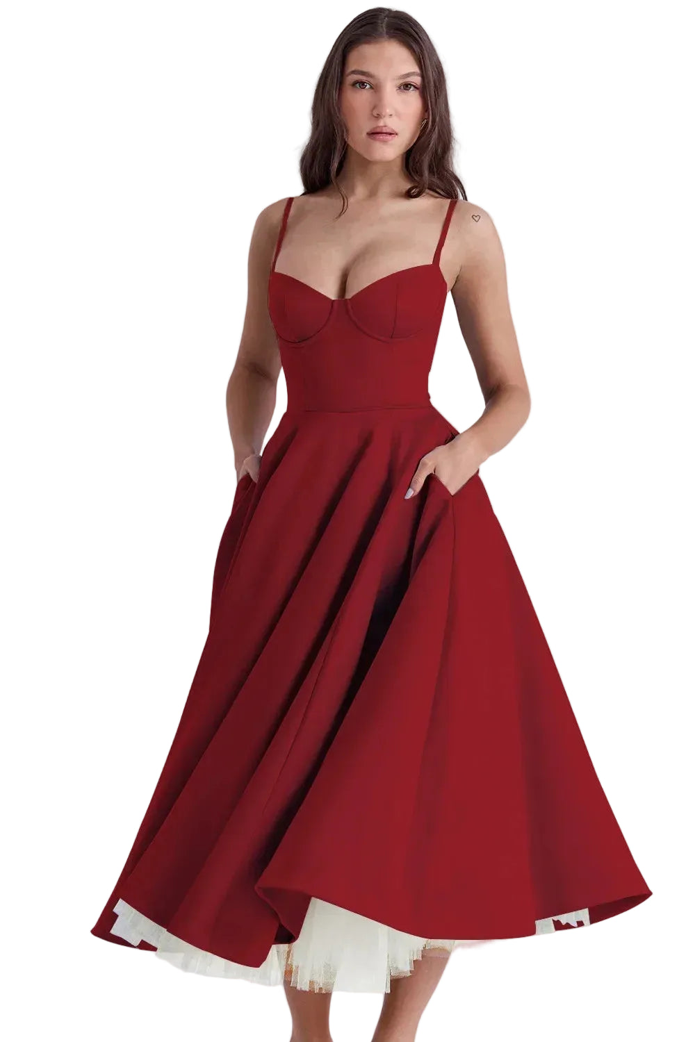 Mesh Layered Slip Maxi Dress