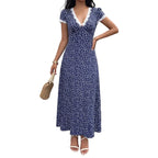 Midnight Bloom Lace Maxi Dress