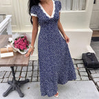 Midnight Bloom Lace Maxi Dress