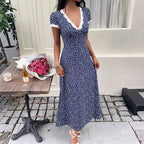 Midnight Bloom Lace Maxi Dress