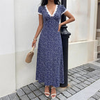 Midnight Bloom Lace Maxi Dress