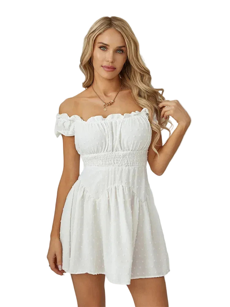 Off Shoulder Smocked Mini Dress Main image
