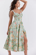 Women's Floral Sweetheart Midi Dress