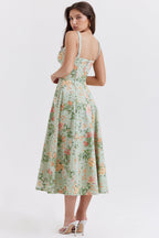Women's Floral Sweetheart Midi Dress