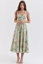 Women's Floral Sweetheart Midi Dress