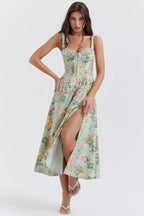 Women's Floral Sweetheart Midi Dress