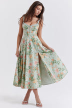 Women's Floral Sweetheart Midi Dress