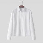 Retro Striped Button Up Overshirt