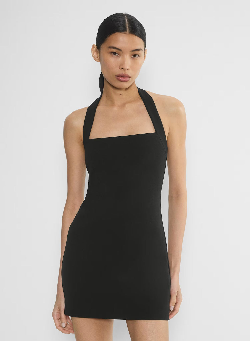 Open Back Halter Bodycon Mini Dress