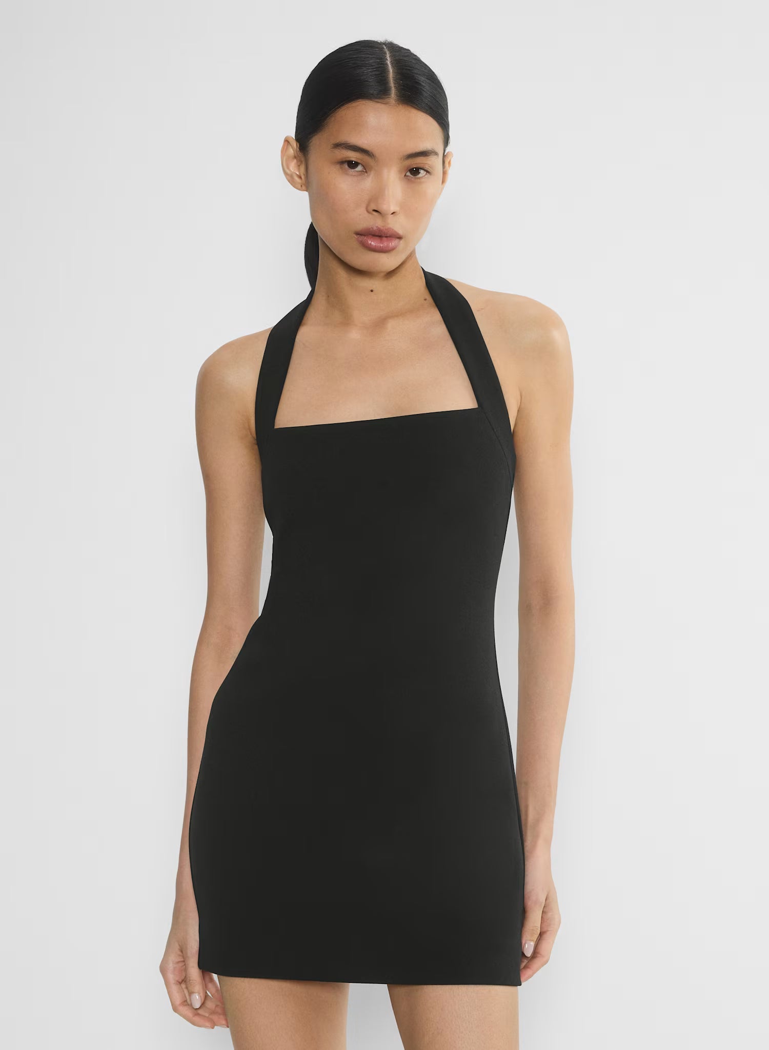 Open Back Halter Bodycon Mini Dress