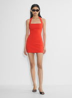 Open Back Halter Bodycon Mini Dress