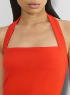 Open Back Halter Bodycon Mini Dress