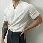Textured Short Sleeve Knit T Shirt