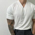 Textured Short Sleeve Knit T Shirt