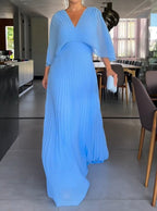 Flowy Short Sleeve Maxi Dress