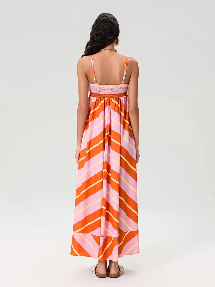 Women’s Flowy Stripe Print Sundress