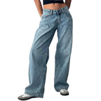 Women's Low Rise Wide Leg Baggy Jeans