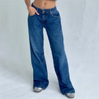 Women's Low Rise Wide Leg Baggy Jeans