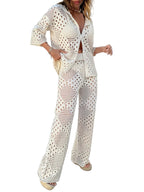 Women's Open-Knit Two-Piece Set