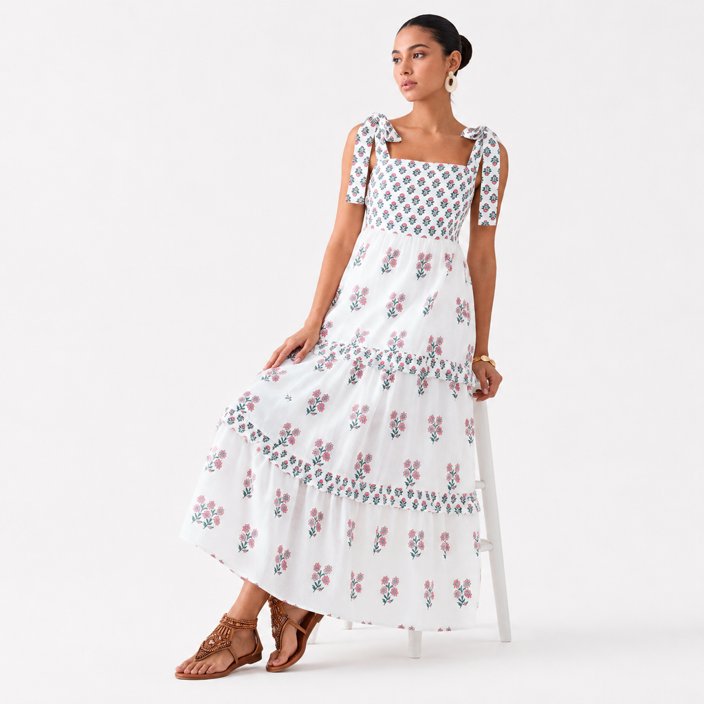 Women’s Printed Cotton Maxi Dress