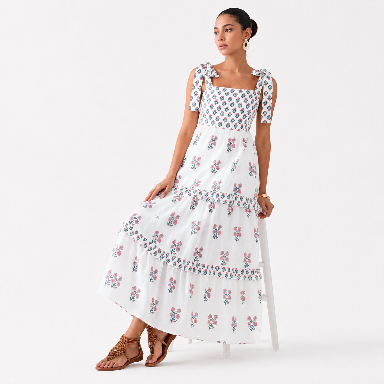 Women’s Printed Cotton Maxi Dress