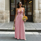 Women’s Sleeveless Stripe Flowy Maxi Dress