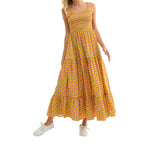 Women’s Square Neck Flowy Printed Dress