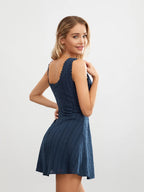Women's Square Neck Short Sundress