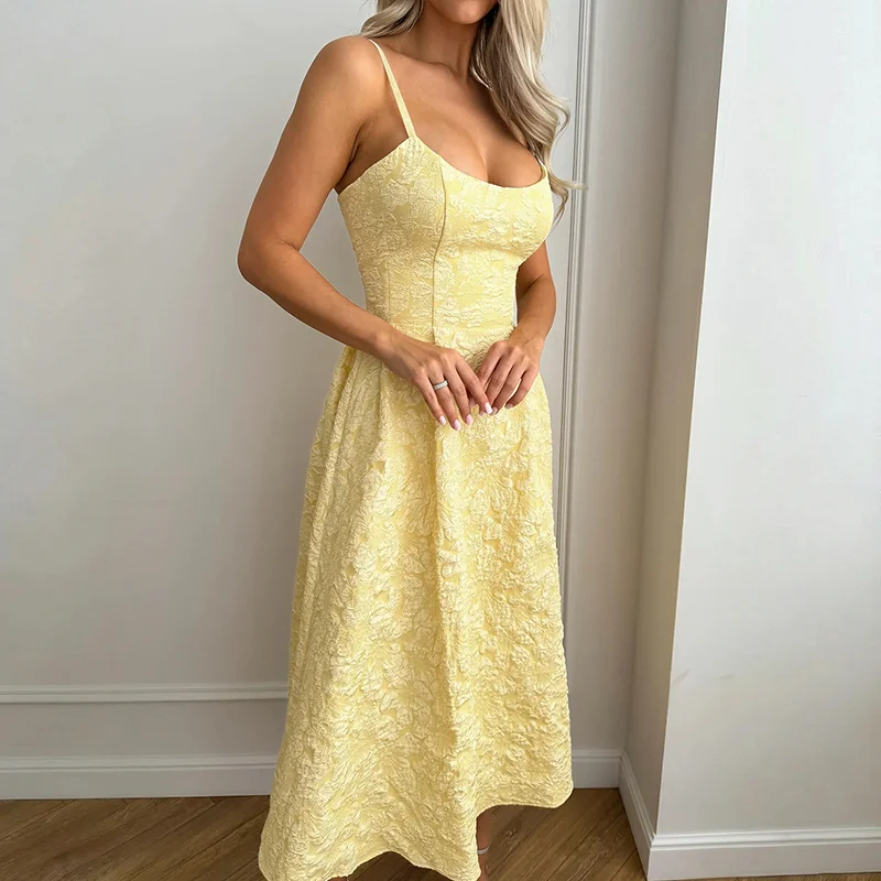 Women’s Textured A Line Long Dress
