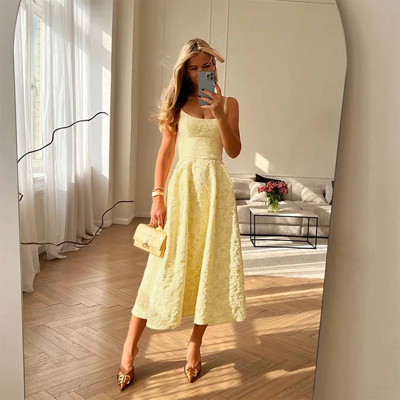 Women’s Textured A Line Long Dress