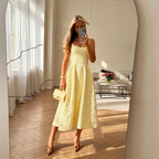 Women’s Textured A Line Long Dress